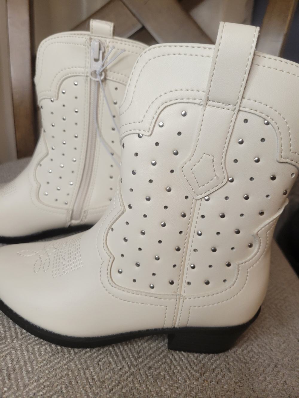 Art Class White Kids' Western Boots - Picture 3 of 10